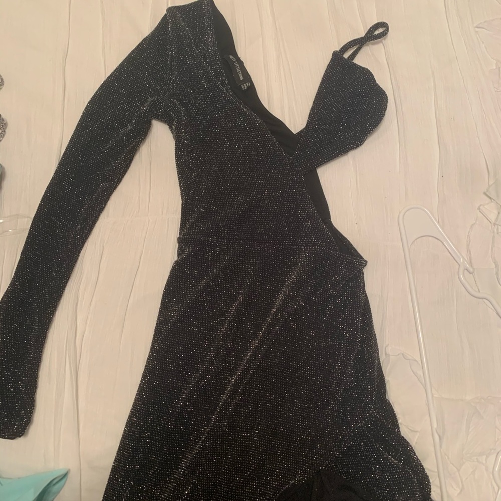 Black glitter dress